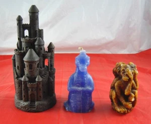 Lote de 2 Velas Moldeadas Dragón Ver Escuchar Hablar No Malvado Monos Castillo Cubierta X4P35 - Imagen 1 de 1