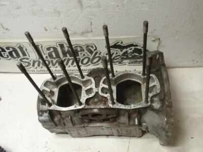Kawasaki Drifter Engine Crankcase Case Set 440 Snowmobile John Deere Sportfire - Image 1 of 4