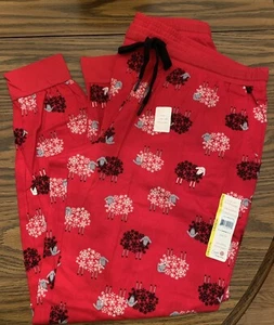 Womens flannel jogger Size L 12-14. Draw String waist. Cuffed leg. Side Pockets. - Picture 1 of 6