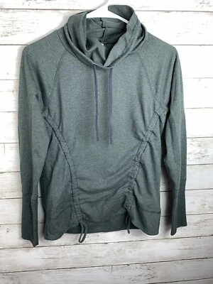 Lucy Women's Gray Cowl Neck Activewear Pullover Sweatshirt Long Sleeve Sweater S - Изображение 1 из 4