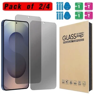 For Samsung S25/Plus/Ultra Full Cover Privacy Tempered Glass Screen Protector - Picture 1 of 15