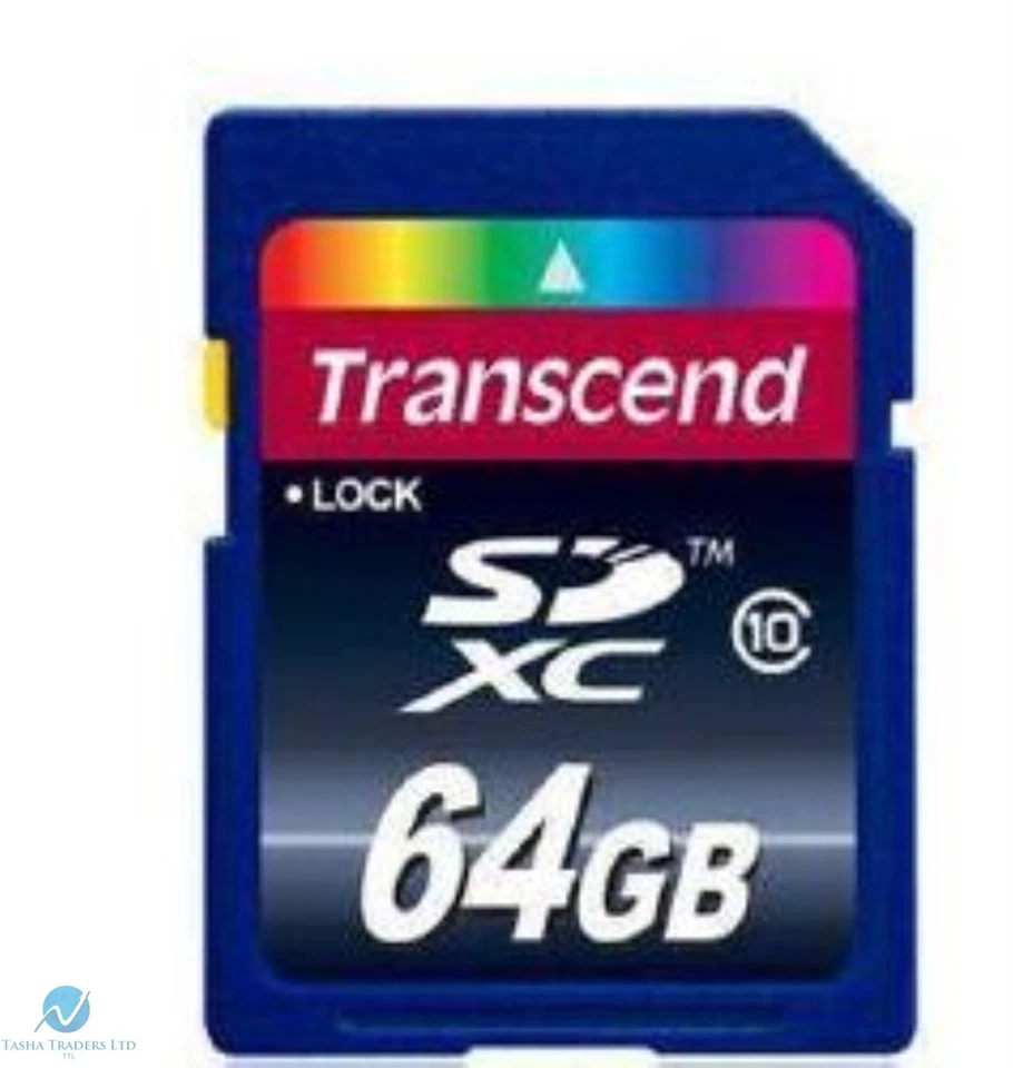 Transcend Premium 64GB SDXC SDHC SD HD Flash Memory Card 30MB/s* Class 10 - Image 1 of 1