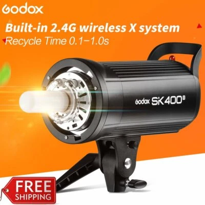 US Godox SK400II 400W GN65 2.4G X System Studio Flash Strobe Photo Light Head - Image 1 of 4