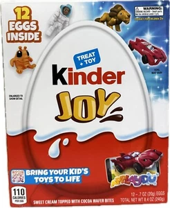 Kinder Joy Treat + Toy Eggs – Sweet Cream with Cocoa Wafer Bites – Choose Size - Picture 1 of 16