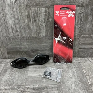 TYR Performance Swim Goggles Smoke Bling “Bones” Skull Crossbones 2007 Used HTF - Picture 1 of 19