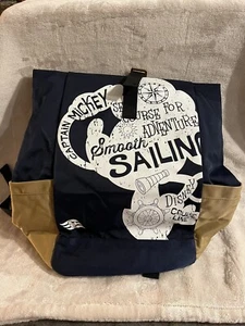 DISNEY CRUISE LINE DCL Captain Mickey Nautical BACKPACK NEW Blue Khaki - Picture 1 of 11