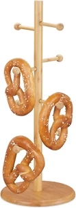 Relaxdays 10032114 Brezelständer Bambus, 8 Stangen, H X D: 50 X 19,5 Cm, Großer - Bild 1 von 12