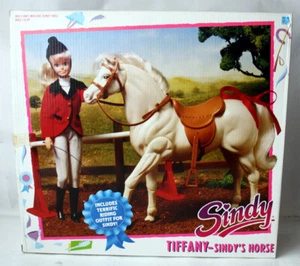 VERY RARE VINTAGE 1989 SINDY TIFFANY SINDY'S HORSE + RIDING OUTFIT HASBRO NEW ! - Picture 1 of 7