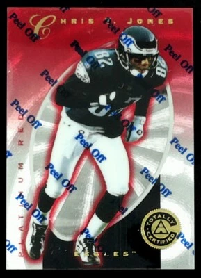 1997 Pinnacle Totally Certified Chris T. Jones #85 Philadelphia Eagles /4999 - Image 1 of 2