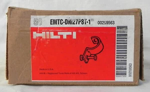 Hilti P-Clip Cinghia per Condotto in Metallo EMTC DNI27P8T 1", Scatola Sigillata da 50 - Foto 1 di 2