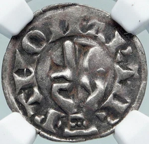 1200AD FRANCE Archbishopric BESANCON Old Silver Denier Medieval NGC Coin i87760 - Picture 1 of 5