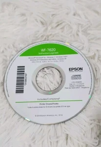 Setup CD ROM EPSON WorkForce WF-7620 Printer Software for Windows & Microsoft - Zdjęcie 1 z 6