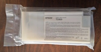 01-2021 No Box Genuine EPSON T5969 Light Light Black Ink 350ml 7890/7900/9900 - Image 1 of 4