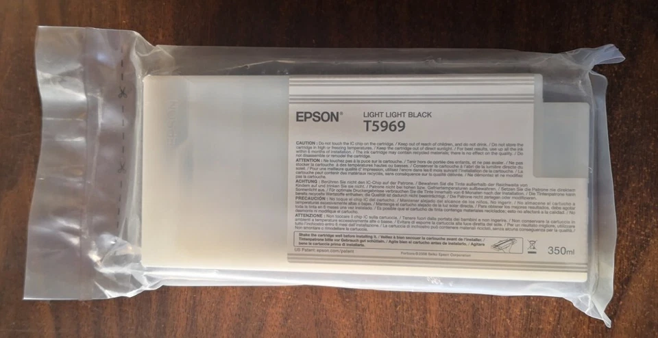 01-2021 No Box Genuine EPSON T5969 Light Light Black Ink 350ml 7890/7900/9900 - Image 1 of 4