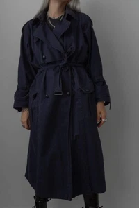 Vintage Jil Sander Trenchcoat – Dunkelblau, 80s Klassiker - Picture 1 of 11