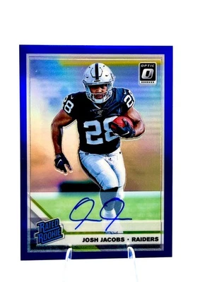 Panini Donruss Optic Josh Jacobs 2019/25 Rookie RC Auto Raider Packers #158 Foto 1 de 2