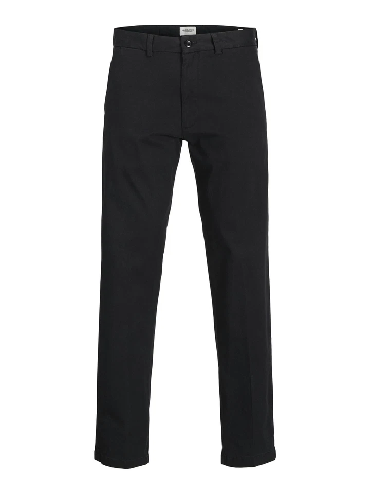 JACK&JONES Hombre Pantalones Chinos JPSTKANE BARRET - Relaxed Fit - Negro Beis - Imagen 1 de 1