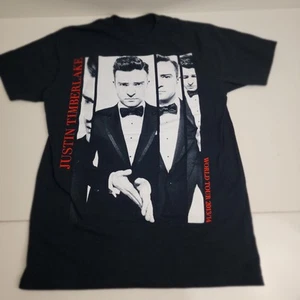 Camiseta negra de manga corta Justin Timberlake World Tour 2013/14 para hombre talla M - Imagen 1 de 4