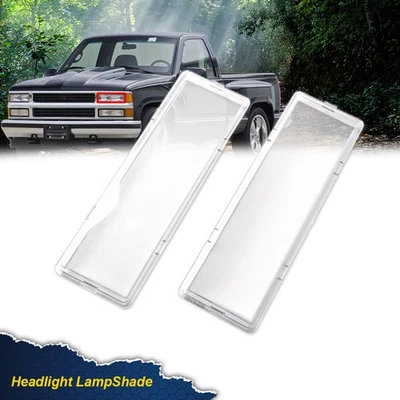 FIT FOR 88-98 CHEVY GMC C10 C/K TRUCK CLEAR HEADLIGHT REPLACEMENT LENS - Image 1 of 4