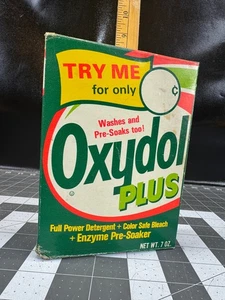 Detergente para ropa en polvo sellado Oxydol PLUS 7 OZ colores brillantes excelente utilería de colección - Imagen 1 de 11