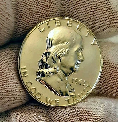 1963 - Silver Franklin Half Dollar Fifty Cent Coin  MINT PROOF Condition - Image 1 of 4