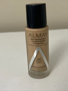 Almay Skin Perfecting Comfort Matte Foundation 200 Neutral Hypoallergenic 1 Oz. - Picture 1 of 2