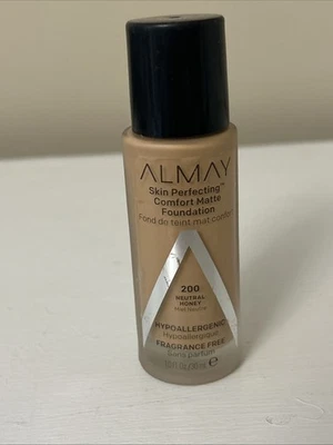 Almay Skin Perfecting Comfort Matte Foundation 200 Neutral Hypoallergenic 1 Oz. - Image 1 of 2