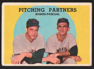 1959 Topps Baseball #291 Pitching Partners (Pedro Ramos / Camilo Pascual) 59-073 - Picture 1 of 2