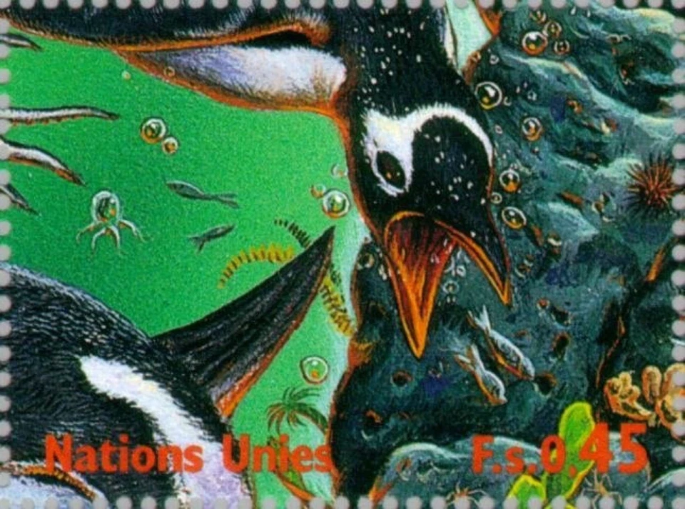 UN Geneva #Mi345 MNH 1998 Gentoo Penguin Pygoscelis papua [322l] - Image 1 of 1