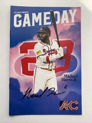 MICHAEL HARRIS II Atlanta Braves Baseball 2024 Gameday Program SGA Chicago Cubs - Image 1 of 2