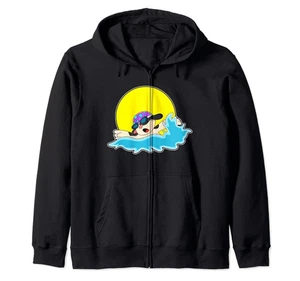 Dog Swimming Goggles Water Sports Zip Hoodie - Picture 1 of 1