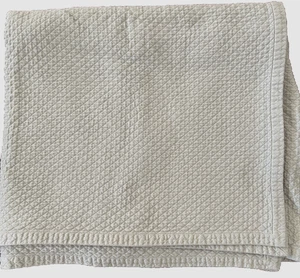 Restoration Hardware Diamond Matelasse Coverlet Blanket Queen Full Green 96" - Picture 1 of 4