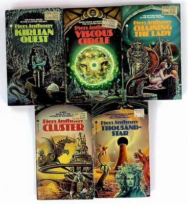Piers Anthony Cluster Series Complete 5 Book Lot 1st Editions Vintage Paperback - Image 1 of 4