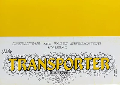 Bally Transporter the Rescue Pinball Machine Game Manual Schematics ORIGINAL - Image 1 of 3