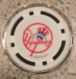 New York Yankees Texas Holdem Poker Chip Card Guard Protector NEW BLACK - Picture 1 of 1