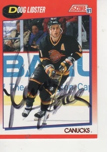 DOUG LIDSTER SIGNED 1991 SCORE #215 - VANCOUVER CANUCKS - Imagen 1 de 1