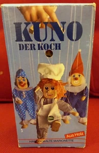 Handgefertigte Marionette Kuno Der Koch Aus Holz Vintage deutsche Koch Kochpuppe - Bild 1 von 8