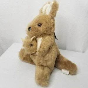 Kangaroo Plush Joey Handmade Australia Anne Li Stuffed Animal Glass Eyes 9" Tags - Picture 1 of 11