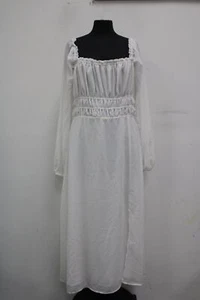 Leyden Womens Ivory Long Sleeve Square Neck Midi Dress Size XL - Picture 1 of 4