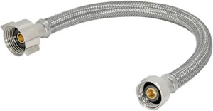 9 in. Eastman Braided Stainless Steel Toilet Connector 1/2 in. Comp x 7/8 in. BC - Picture 1 of 4