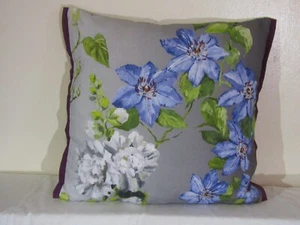 Designers Guild 100% Linen Fabric Alexandria Amethyst Cushion Cover floral D6 - Picture 1 of 9