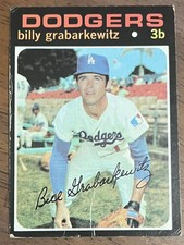 1971 Topps Baseball Billy Grabarkewitz Los Angeles Dodgers #85