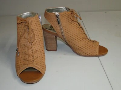 Botín Sam Edelman Ennette marrón claro punta abierta - para mujer talla 8M - usado Foto 1 de 4