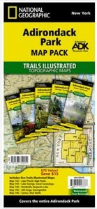 Paquete de mapas de topo de Adirondack Park Nueva York impermeables mapas de senderos National Geographic - Imagen 1 de 4