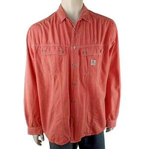 JAG JEANS vintage mens size XL shirt red pinstripe made in New Zealand 80s retro - Picture 1 of 8