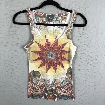 Top Lunares Mujer Medio Celestial Y2K Líneas Largas Sol Mod Groovy Retro Años 70 Foto 1 de 4