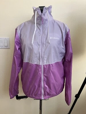 Columbia Womens Morning View Full Zip Windbreaker Jacket Pink NWT Sz Small - Image 1 of 4