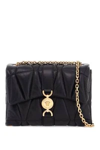 VERSACE Kleio quilted shoulder bag Woman 10159641A12973 1B00V Black - Picture 1 of 3