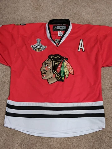 2010 Chicago Blackhawks Hockey Patrick Sharp #10 Stanley Cup Jersey 52 (L320) Cover
