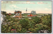 1908 EDGARTOWN MA TOWER HILL SUMMER HOME OF SOL SMITH RUSSELL ANTIQUE POSTCARD